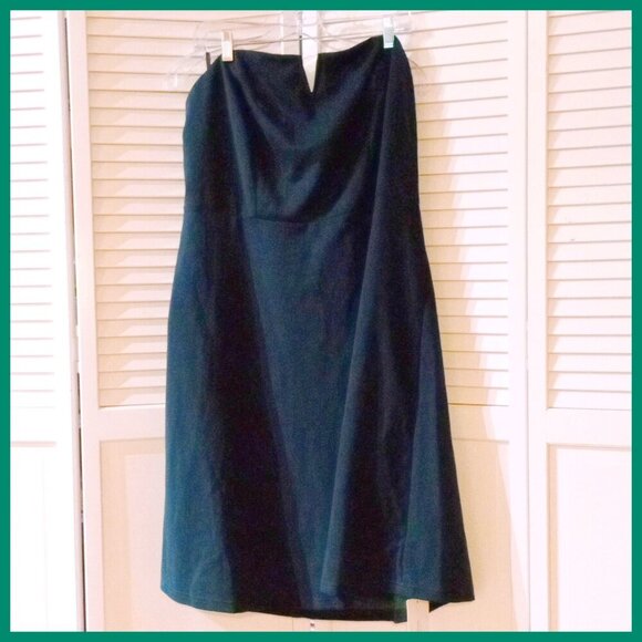 NWT Plus Size 18-20 Green Strapless Dress - Picture 1 of 3